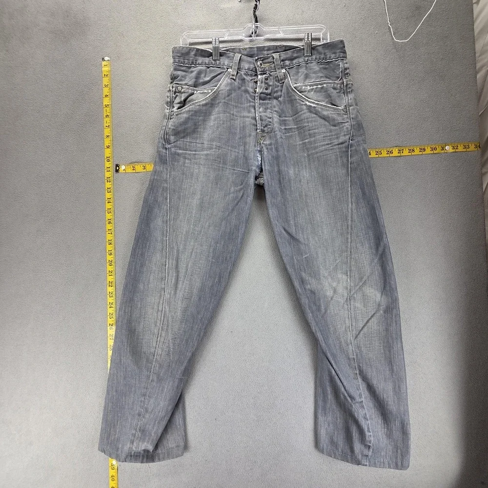 Vintage Levis Engineered Jeans Mens Grey Buckle Back Twisted Button Fits 30x26